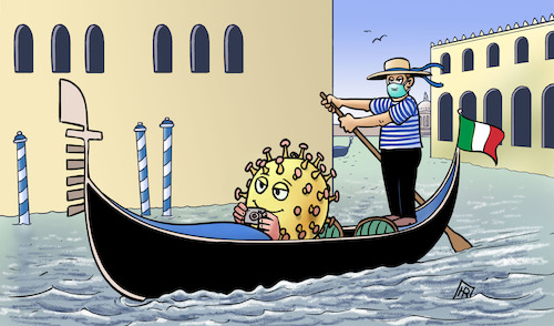 Cartoon: Corona-Tourismus (medium) by Harm Bengen tagged tourismus,italien,abriegelung,isolation,gondel,venedig,coronavirus,ansteckung,pandemie,epidemie,krankheit,schaden,harm,bengen,cartoon,karikatur,tourismus,italien,abriegelung,isolation,gondel,venedig,coronavirus,ansteckung,pandemie,epidemie,krankheit,schaden,harm,bengen,cartoon,karikatur