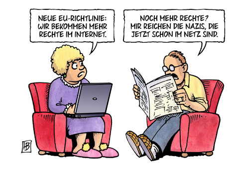 Cartoon: Datenschutzreform (medium) by Harm Bengen tagged eu,richtlinie,rechte,internet,datenschutz,netz,statistik,anstieg,rechter,straftaten,nazis,bengen,cartoon,karikatur,eu,richtlinie,rechte,internet,datenschutz,netz,statistik,anstieg,rechter,straftaten,nazis,bengen,cartoon,karikatur