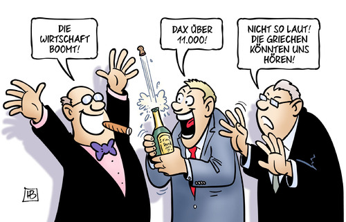 Cartoon: Dax über 11000 (medium) by Harm Bengen tagged wirtschaft,boomt,dax,griechen,eurozone,tsipras,varoufakis,europa,eu,griechenland,finanzminister,syriza,harm,bengen,cartoon,karikatur,wirtschaft,boomt,dax,griechen,eurozone,tsipras,varoufakis,europa,eu,griechenland,finanzminister,syriza,harm,bengen,cartoon,karikatur