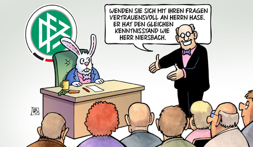 Cartoon: DFB-Hase (medium) by Harm Bengen tagged dfb,fragen,fussball,hase,kenntnisstand,niersbach,wm,2006,korruption,bestechung,harm,bengen,cartoon,karikatur,dfb,fragen,fussball,hase,kenntnisstand,niersbach,wm,2006,korruption,bestechung,harm,bengen,cartoon,karikatur