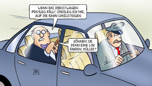 Cartoon: Dienstwagenprivileg (medium) by Harm Bengen tagged dienstwagenprivileg,bahn,umsteigen,lok,fahrer,chauffeur,reichtum,kapitalist,kfz,auto,steuervorteil,fdp,harm,bengen,cartoon,karikatur,dienstwagenprivileg,bahn,umsteigen,lok,fahrer,chauffeur,reichtum,kapitalist,kfz,auto,steuervorteil,fdp,harm,bengen,cartoon,karikatur