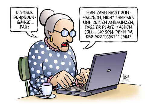 Cartoon: Digitale Behördengänge (medium) by Harm Bengen tagged digitale,behördengänge,verwaltung,internet,online,laptop,schulz,merkel,zukunftsplan,spd,susemil,harm,bengen,cartoon,karikatur,digitale,behördengänge,verwaltung,internet,online,laptop,schulz,merkel,zukunftsplan,spd,susemil,harm,bengen,cartoon,karikatur