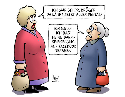 Cartoon: Digitale Praxis (medium) by Harm Bengen tagged digitale,arzt,praxis,doktor,datenschutz,patientendaten,digital,darmspiegelung,facebook,jutta,susemil,harm,bengen,cartoon,karikatur,digitale,arzt,praxis,doktor,datenschutz,patientendaten,digital,darmspiegelung,facebook,jutta,susemil,harm,bengen,cartoon,karikatur