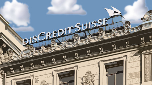 Cartoon: DisCredit Suisse (medium) by Harm Bengen tagged discredit,credit,suisse,bankenkrise,finanzkrise,snb,svb,harm,bengen,cartoon,karikatur,discredit,credit,suisse,bankenkrise,finanzkrise,snb,svb,harm,bengen,cartoon,karikatur