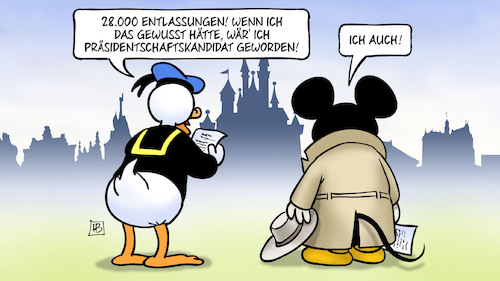 Cartoon: Disney-Entlassungen (medium) by Harm Bengen tagged disney,donald,duck,micky,maus,entlassungen,präsidentschaftskandidat,tv,duell,trump,biden,usa,wahl,fernsehen,harm,bengen,cartoon,karikatur,disney,donald,duck,micky,maus,entlassungen,präsidentschaftskandidat,tv,duell,trump,biden,usa,wahl,fernsehen,harm,bengen,cartoon,karikatur