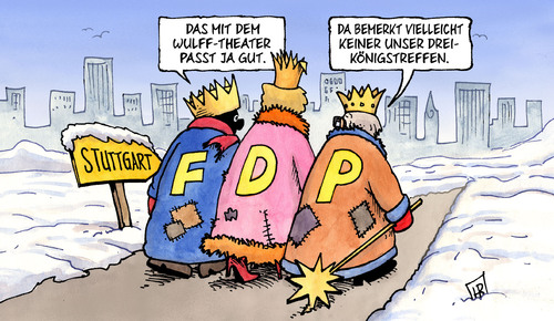 Cartoon: Dreikönig und Wulff (medium) by Harm Bengen tagged medien,journalisten,krieg,bild,bildzeitung,drohen,drohung,rubikon,affäre,unternehmer,wulff,bundespräsident,maschmeyer,geerkens,anwalt,kredit,vorteil,vorteilsnahme,zinsen,bestechung,korruption,anzeigen,rücktritt,medien,journalisten,bild,bildzeitung,drohen,rubikon,affäre,unternehmer,wulff,bundespräsident,pressefreiheit,fdp