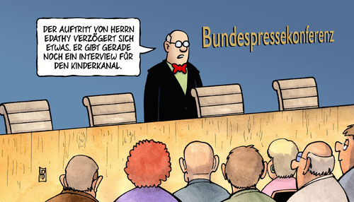 Cartoon: Edathy-PK (medium) by Harm Bengen tagged auftritt,edathy,interview,kinderkanal,kika,bundespressekonferenz,untersuchungsausschuss,paedophile,kinderpornographie,abgeordneter,oppermann,hartmann,spd,cartoon,karikatur,auftritt,edathy,interview,kinderkanal,kika,bundespressekonferenz,untersuchungsausschuss,paedophile,kinderpornographie,abgeordneter,oppermann,hartmann,spd,cartoon,karikatur