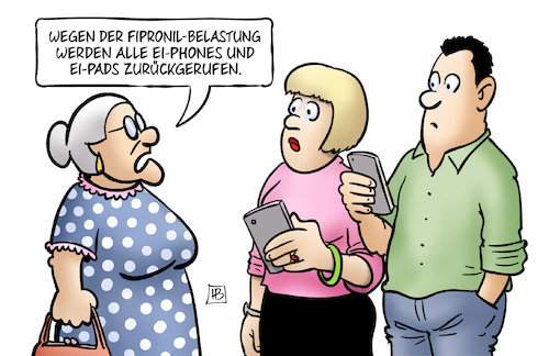 Ei-Phone-Rückruf By Harm Bengen | Politics Cartoon | TOONPOOL