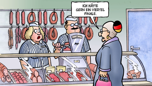 Cartoon: Ein Viertel Finale (medium) by Harm Bengen tagged viertel,finale,viertelfinale,fussball,wm,brasilien,deutschland,usa,harm,bengen,cartoon,karikatur,viertel,finale,viertelfinale,fussball,wm,brasilien,deutschland,usa,harm,bengen,cartoon,karikatur