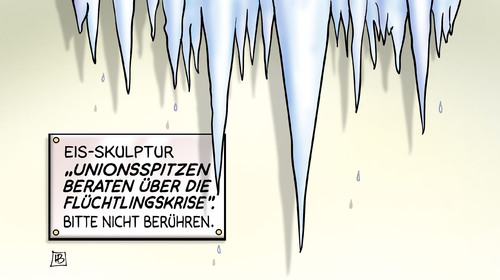 Cartoon: Eis-Spitzen (medium) by Harm Bengen tagged eis,eiszapfen,kalt,skulptur,kunst,unionsspitzen,cdu,csu,merkel,seehofer,flüchtlingskrise,harm,bengen,cartoon,karikatur,eis,eiszapfen,kalt,skulptur,kunst,unionsspitzen,cdu,csu,merkel,seehofer,flüchtlingskrise,harm,bengen,cartoon,karikatur