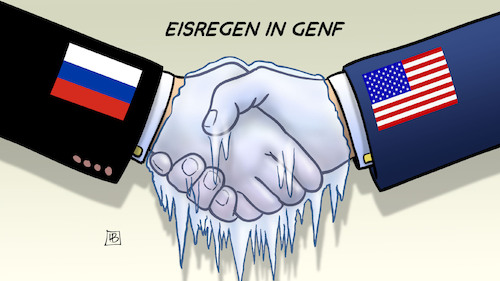 Eisregen in Genf