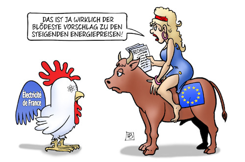 Cartoon: Energiepreise (medium) by Harm Bengen tagged steigende,energiepreise,electricite,de,france,rechnung,europa,eu,stier,gallischer,hahn,frankreich,reaktor,kernkraft,akw,harm,bengen,cartoon,karikatur,steigende,energiepreise,electricite,de,france,rechnung,europa,eu,stier,gallischer,hahn,frankreich,reaktor,kernkraft,akw,harm,bengen,cartoon,karikatur