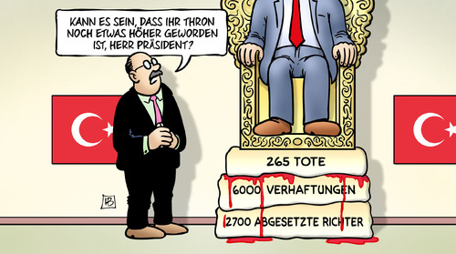 Cartoon: Erdogans Thronhöhe (medium) by Harm Bengen tagged erdogan,thron,präsident,putsch,militär,türkei,tote,verhaftungen,richter,demokratie,diktatur,harm,bengen,cartoon,karikatur,erdogan,thron,präsident,putsch,militär,türkei,tote,verhaftungen,richter,demokratie,diktatur,harm,bengen,cartoon,karikatur