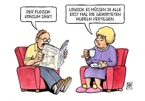 Cartoon: Ernährungsreport (medium) by Harm Bengen tagged ernährungsreport,fleischkonsum,sinkt,klöckner,gehortete,nudeln,hamstern,corona,coronavirus,ansteckung,pandemie,epidemie,krankheit,schaden,harm,bengen,cartoon,karikatur,ernährungsreport,fleischkonsum,sinkt,klöckner,gehortete,nudeln,hamstern,corona,coronavirus,ansteckung,pandemie,epidemie,krankheit,schaden,harm,bengen,cartoon,karikatur