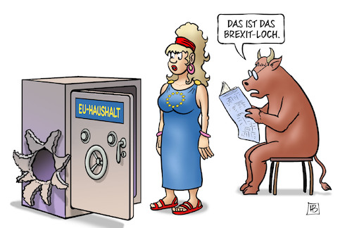 Cartoon: EU-Haushalt und Brexit (medium) by Harm Bengen tagged eu,europa,stier,haushalt,brexit,loch,safe,finanzen,harm,bengen,cartoon,karikatur,eu,europa,stier,haushalt,brexit,loch,safe,finanzen,harm,bengen,cartoon,karikatur