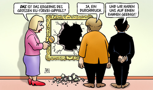 Cartoon: EU-Türkei-Durchbruch (medium) by Harm Bengen tagged ergebnis,durchbruch,rahmen,eu,europa,türkei,gipfel,flucht,flüchtlinge,abschreckung,verschärfung,balkanroute,grenzen,harm,bengen,cartoon,karikatur,ergebnis,durchbruch,rahmen,eu,europa,türkei,gipfel,flucht,flüchtlinge,abschreckung,verschärfung,balkanroute,grenzen,harm,bengen,cartoon,karikatur