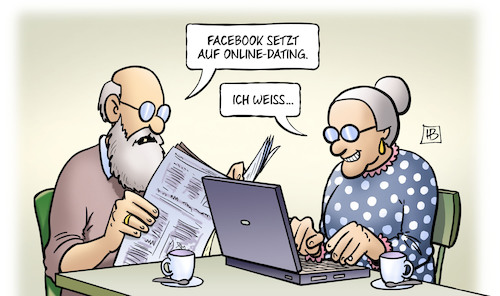 Cartoon: Facebook-Online-Dating (medium) by Harm Bengen tagged facebook,online,dating,internet,ehe,laptop,computer,susemil,harm,bengen,cartoon,karikatur,facebook,online,dating,internet,ehe,laptop,computer,susemil,harm,bengen,cartoon,karikatur