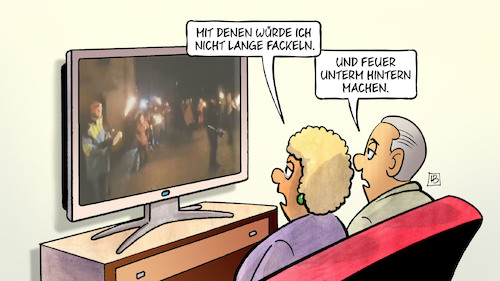 Cartoon: Fackeln (medium) by Harm Bengen tagged fackeln,feuer,unterm,hintern,faschisten,nazis,querdenker,köpping,sachsen,grimma,aufmarsch,corona,proteste,fackelmarsch,tv,harm,bengen,cartoon,karikatur,fackeln,feuer,unterm,hintern,faschisten,nazis,querdenker,köpping,sachsen,grimma,aufmarsch,corona,proteste,fackelmarsch,tv,harm,bengen,cartoon,karikatur