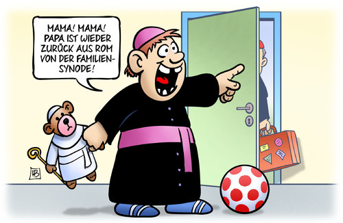 Cartoon: Familiensynode (medium) by Harm Bengen tagged mama,papa,mutter,vater,teddy,kind,vatikan,katholische,kirche,kardinal,priester,zölibat,familiensynode,rom,harm,bengen,cartoon,karikatur,mama,papa,mutter,vater,teddy,kind,vatikan,katholische,kirche,kardinal,priester,zölibat,familiensynode,rom,harm,bengen,cartoon,karikatur