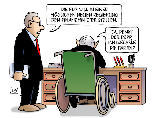 Cartoon: FDP-Finanzminister (medium) by Harm Bengen tagged fdp,regierung,finanzminister,bundestagswahl,schäuble,partei,harm,bengen,cartoon,karikatur,fdp,regierung,finanzminister,bundestagswahl,schäuble,partei,harm,bengen,cartoon,karikatur