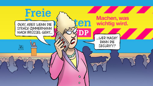 Cartoon: FDP-PT-Security (medium) by Harm Bengen tagged fdp,pt,parteitag,security,strack,zimmermann,brüssel,europawahl,handy,telefon,harm,bengen,cartoon,karikatur,fdp,pt,parteitag,security,strack,zimmermann,brüssel,europawahl,handy,telefon,harm,bengen,cartoon,karikatur