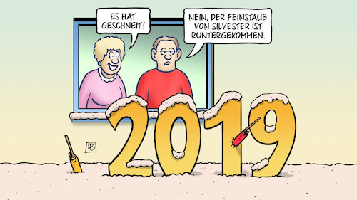 Cartoon: Feinstaub (medium) by Harm Bengen tagged geschneit,schnee,winter,silvester,neujahr,feuerwerk,feinstaub,raketen,böllern,harm,bengen,cartoon,karikatur,geschneit,schnee,winter,silvester,neujahr,feuerwerk,feinstaub,raketen,böllern,harm,bengen,cartoon,karikatur