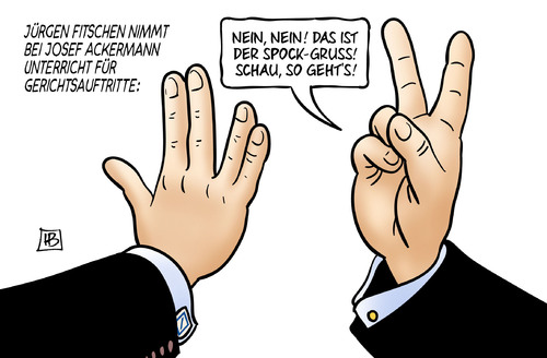 Cartoon: Fitschen vor Gericht (medium) by Harm Bengen tagged fitschen,josef,ackermann,kopper,unterricht,gericht,auftritt,prozess,justiz,verfahren,deutsche,bank,spock,gruss,victory,sieg,llap,harm,bengen,cartoon,karikatur,fitschen,josef,ackermann,kopper,unterricht,gericht,auftritt,prozess,justiz,verfahren,deutsche,bank,spock,gruss,victory,sieg,llap,harm,bengen,cartoon,karikatur