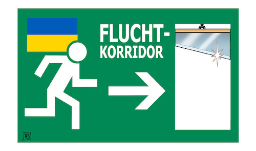 Cartoon: Fluchtkorridore (medium) by Harm Bengen tagged fluchtkorridore,flüchtlinge,exit,guillotine,fallbeil,russland,ukraine,krieg,einmarsch,angriff,harm,bengen,cartoon,karikatur,fluchtkorridore,flüchtlinge,exit,guillotine,fallbeil,russland,ukraine,krieg,einmarsch,angriff,harm,bengen,cartoon,karikatur