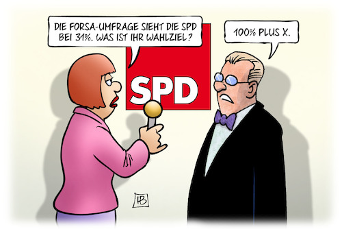 Cartoon: Forsa und SPD (medium) by Harm Bengen tagged forsaumfrage,spd,31,prozent,wahlziel,plus,interview,bundestagswahl,schulzeffekt,harm,bengen,cartoon,karikatur,forsaumfrage,spd,31,prozent,wahlziel,plus,interview,bundestagswahl,schulzeffekt,harm,bengen,cartoon,karikatur