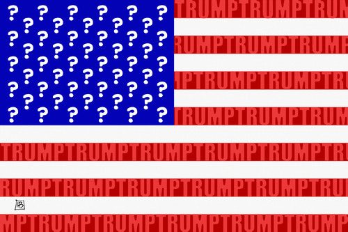 Fragezeichen Trump
