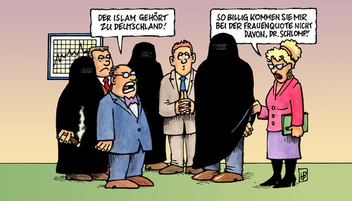 Cartoon: Frauenquoten-Überprüfung (medium) by Harm Bengen tagged frauenquote,frauen,gleichberechtigung,überprüfung,leyen,schröder,merkel,wirtschaft,dax,konzerne,führung,führungsetage,aufsichtsrat,vorstand,frauenquote,frauen,gleichberechtigung,überprüfung,leyen,schröder,merkel,wirtschaft,dax,konzerne,führung