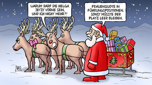 Cartoon: Führungsposition (medium) by Harm Bengen tagged führungsposition,frauenquote,daxunternehmen,aufsichtsrat,gleichbereichtigung,frauen,rentier,weihnachtsmann,weihnachten,schlitten,harm,bengen,cartoon,karikatur,führungsposition,frauenquote,daxunternehmen,aufsichtsrat,gleichbereichtigung,frauen,rentier,weihnachtsmann,weihnachten,schlitten,harm,bengen,cartoon,karikatur