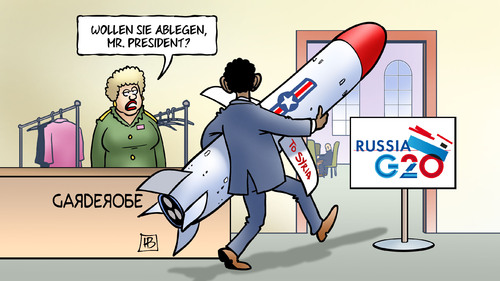 Cartoon: G20-Gipfel St. Petersburg (medium) by Harm Bengen tagged g20,petersburg,putin,gipfel,entscheidung,beweise,chemiewaffeneinsatz,chemiewaffen,massenvernichtungswaffen,syrien,giftgas,angriff,assad,rebellen,opposition,aufstand,krieg,usa,obama,praesident,russland,nato,israel,harm,bengen,cartoon,karikatur,g20,petersburg,putin,gipfel,entscheidung,beweise,chemiewaffeneinsatz,chemiewaffen,massenvernichtungswaffen,syrien,giftgas,angriff,assad,rebellen,opposition,aufstand,krieg,usa,obama,praesident,russland,nato,israel,harm,bengen,cartoon,karikatur