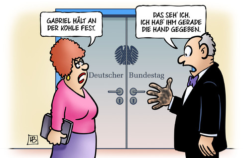 Cartoon: Gabriel hält an Kohle fest (medium) by Harm Bengen tagged wirtschaftsminister,gabriel,kohle,energie,energiewende,strom,kraftwerke,umwelt,co2,klimawandel,hand,bundestag,harm,bengen,cartoon,karikatur,wirtschaftsminister,gabriel,kohle,energie,energiewende,strom,kraftwerke,umwelt,co2,klimawandel,hand,bundestag,harm,bengen,cartoon,karikatur