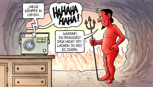 Gaddafi lacht Gaddafi lacht