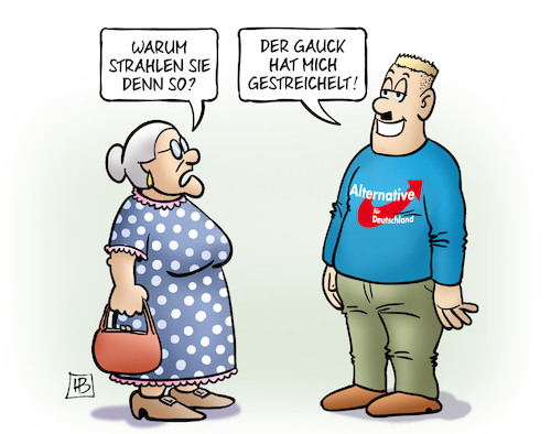 Gauck streichelt Gauck streichelt