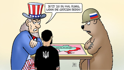 Cartoon: Geheimer Friedensplan (medium) by Harm Bengen tagged russland,usa,baer,uncle,sam,ukraine,selenskyj,tisch,landkarte,verhandlungen,kind,harm,bengen,cartoon,karikatur,russland,usa,baer,uncle,sam,ukraine,selenskyj,tisch,landkarte,verhandlungen,kind,harm,bengen,cartoon,karikatur