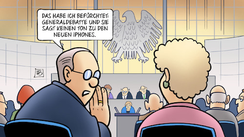 Cartoon: Generaldebatte und iPhone (medium) by Harm Bengen tagged generaldebatte,bundestag,merkel,neue,iphones,abgeordnete,harm,bengen,cartoon,karikatur,generaldebatte,bundestag,merkel,neue,iphones,abgeordnete,harm,bengen,cartoon,karikatur