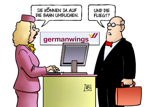 Cartoon: Germanwings-Streik (medium) by Harm Bengen tagged germanwings,streik,bahn,piloten,lufthansa,fliegen,umbuchen,harm,bengen,cartoon,karikatur,germanwings,streik,bahn,piloten,lufthansa,fliegen,umbuchen,harm,bengen,cartoon,karikatur