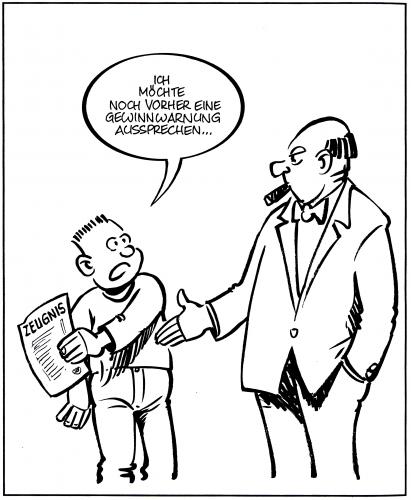 Cartoon: Gewinnwarnung (medium) by Harm Bengen tagged 