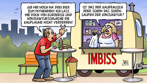 Cartoon: GfK-Konsumklimaindex (medium) by Harm Bengen tagged eurokrise,konjunkturschwaeche,kauflaune,kaufrausch,schoensaufen,alkohol,verbraucher,konjunktur,gfk,konsumklimaindex,imbiss,harm,bengen,cartoon,karikatur,eurokrise,konjunkturschwaeche,kauflaune,kaufrausch,schoensaufen,alkohol,verbraucher,konjunktur,gfk,konsumklimaindex,imbiss,harm,bengen,cartoon,karikatur