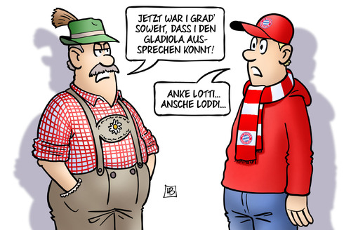 Cartoon: Gladiola (medium) by Harm Bengen tagged pep,guardiola,trainer,fc,bayern,münchen,fans,manchester,aussprache,spanisch,italienisch,harm,bengen,cartoon,karikatur,pep,guardiola,trainer,fc,bayern,münchen,fans,manchester,aussprache,spanisch,italienisch,harm,bengen,cartoon,karikatur