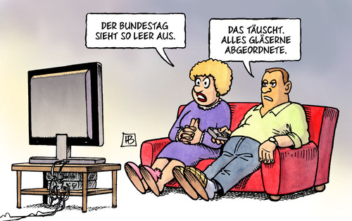 Cartoon: Gläserne Abgeordnete (medium) by Harm Bengen tagged bundestag,leer,optische,täuschung,gläserne,abgeordnete,transparenz,nebeneinkünfte,steinbrück,harm,bengen,cartoon,karikatur,bundestag,leer,optische,täuschung,gläserne,abgeordnete,transparenz,nebeneinkünfte,steinbrück,harm,bengen,cartoon,karikatur