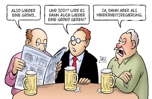 Cartoon: Groko 2021 (medium) by Harm Bengen tagged groko,2021,wahlen,stammtisch,minderheitsregierung,harm,bengen,cartoon,karikatur,groko,2021,wahlen,stammtisch,minderheitsregierung,harm,bengen,cartoon,karikatur