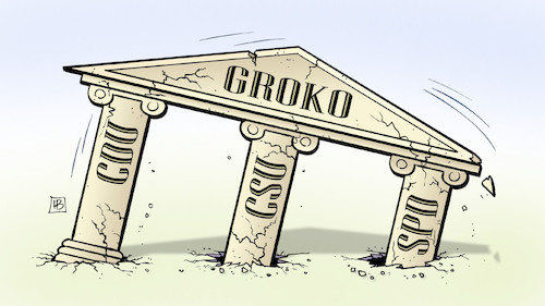 Cartoon: Groko kippt (medium) by Harm Bengen tagged groko,cdu,csu,spd,bayern,landtagswahl,wahlergebnis,regierung,koalition,einbruch,zusammenbruch,tempel,harm,bengen,cartoon,karikatur,groko,cdu,csu,spd,bayern,landtagswahl,wahlergebnis,regierung,koalition,einbruch,zusammenbruch,tempel,harm,bengen,cartoon,karikatur