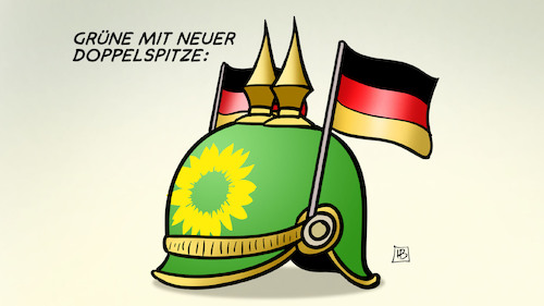 Grüne mit Doppelspitze Grüne mit Doppelspitze