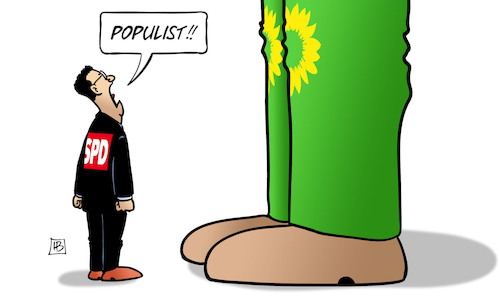 Cartoon: Grüner Populismus (medium) by Harm Bengen tagged populist,grüner,populismus,spd,schäfer,gümbel,harm,bengen,cartoon,karikatur,populist,grüner,populismus,spd,schäfer,gümbel,harm,bengen,cartoon,karikatur