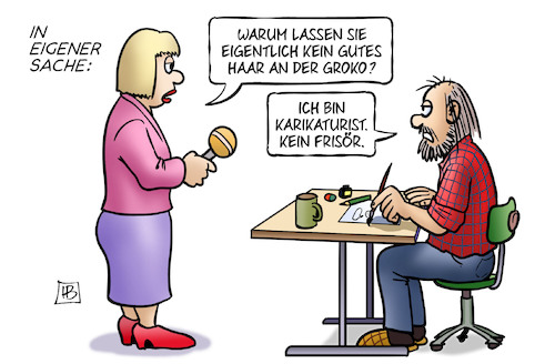 Cartoon: Gutes Haar (medium) by Harm Bengen tagged gutes,haar,groko,karikaturist,zeichner,frisör,interview,harm,bengen,cartoon,karikatur,gutes,haar,groko,karikaturist,zeichner,frisör,interview,harm,bengen,cartoon,karikatur