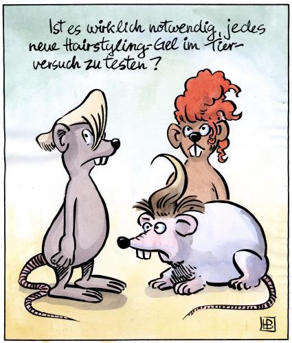 Haarstyling-Gel im Tierversuch Haarstyling-Gel im Tierversuch