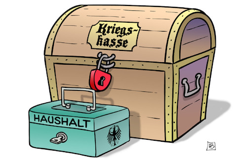 Cartoon: Haushalt und Kriegskasse (medium) by Harm Bengen tagged haushalt,kriegskasse,truhe,kassette,finanzen,russland,ukraine,krieg,angriff,harm,bengen,cartoon,karikatur,haushalt,kriegskasse,truhe,kassette,finanzen,russland,ukraine,krieg,angriff,harm,bengen,cartoon,karikatur